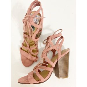 🤍ÍNDIGO RD | lace up sandals block heels